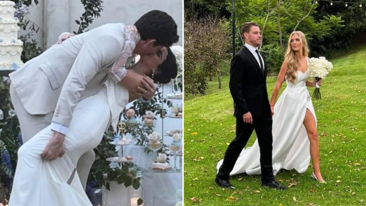 Aussie sport stars marry in whirlwind weekend of love