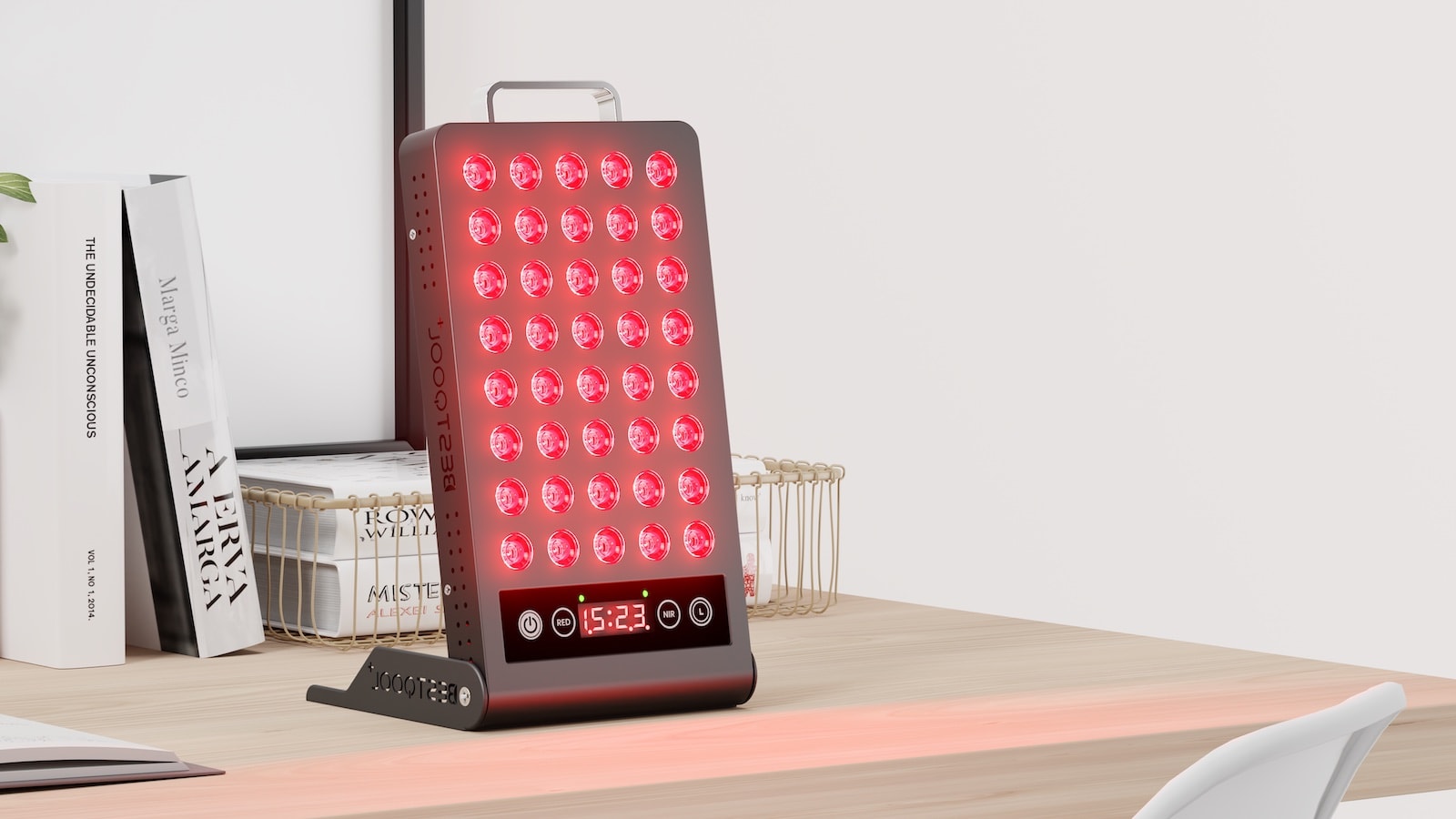 This portable red light therapy gadget is convenient to bring anywhere