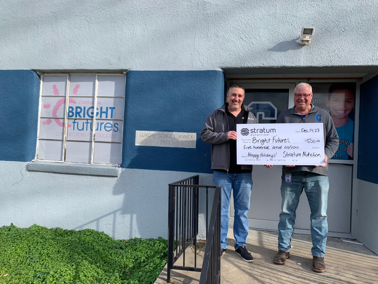 Stratum Nutrition gives generous donations to Carthage organizations