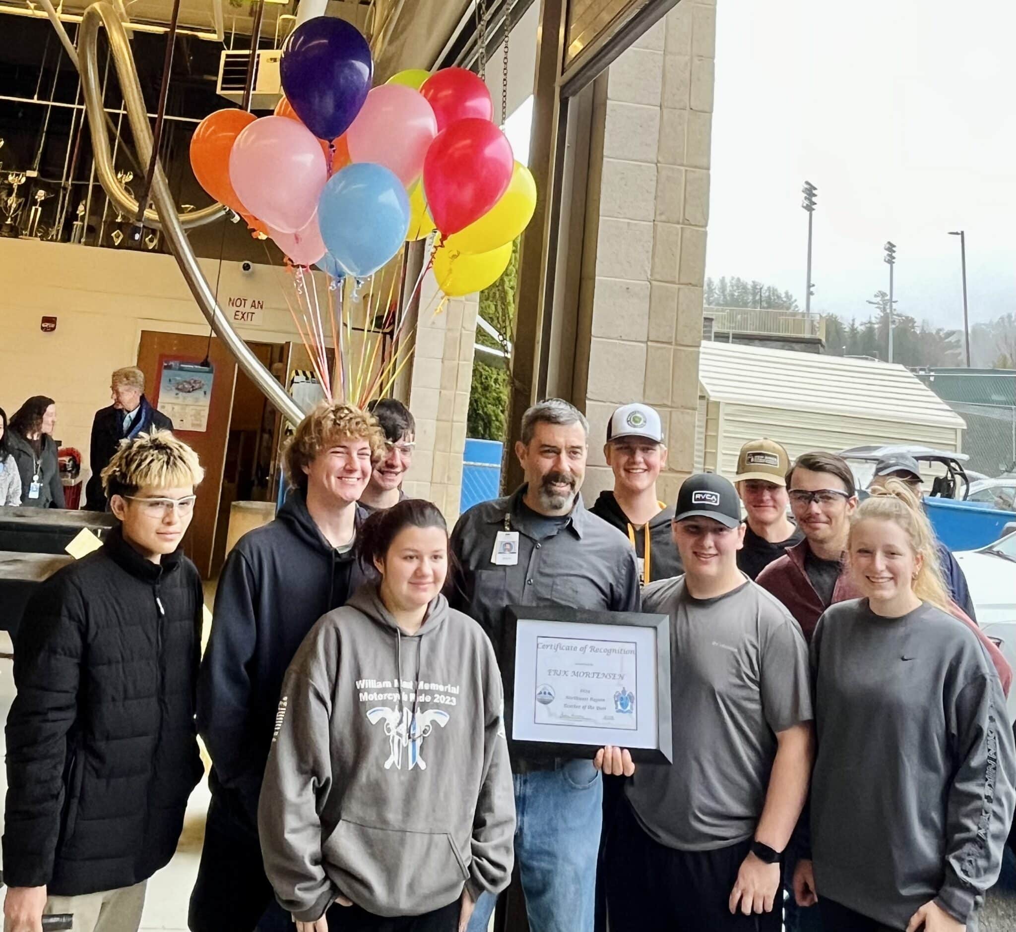 Watauga High School Auto Tech teacher Erik Mortensen 2024 Northwest Regional Teacher of the Year