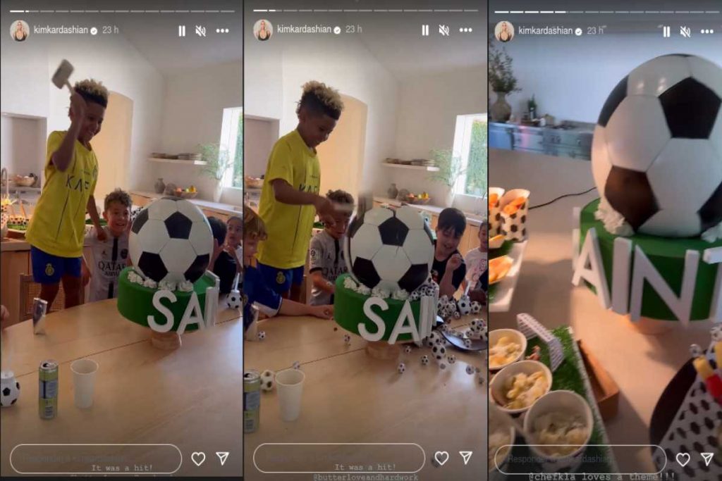 Saint West ganha festa de aniversário com temática de futebol
