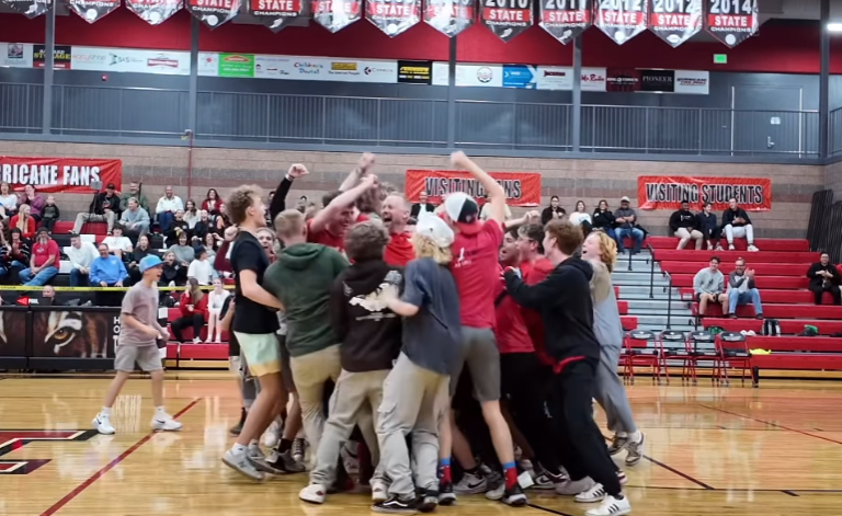 Twice-in-a-lifetime basketball shot wins Hurricane High students (more) free pizza