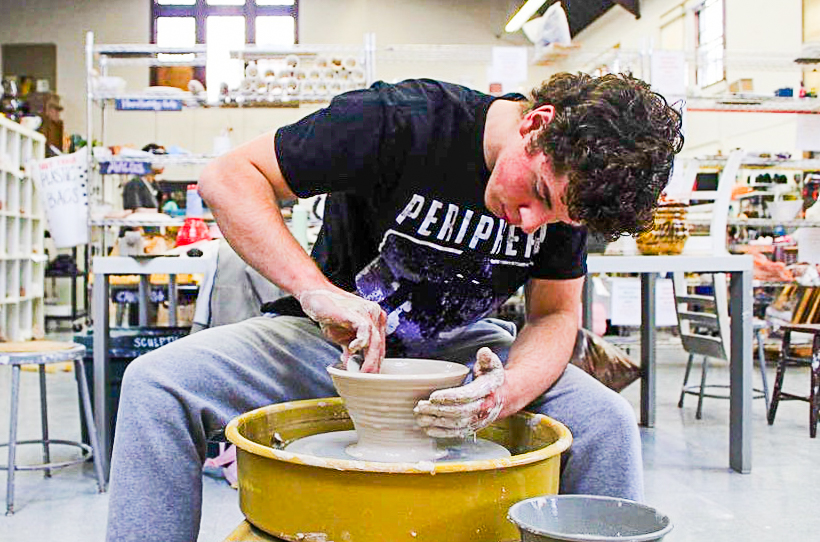 Student Artist Spotlight: Chris Nappo ’27 sells pottery from Easton to Alaska