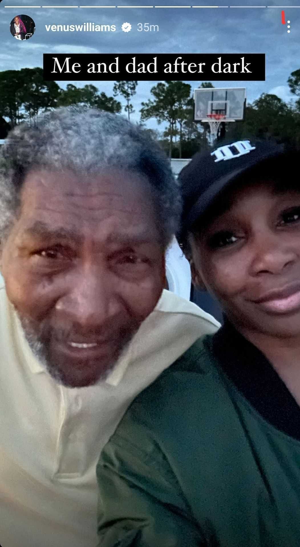 Venus Williams spends time with her father Richard, shares adorable ‘after dark’ selfie