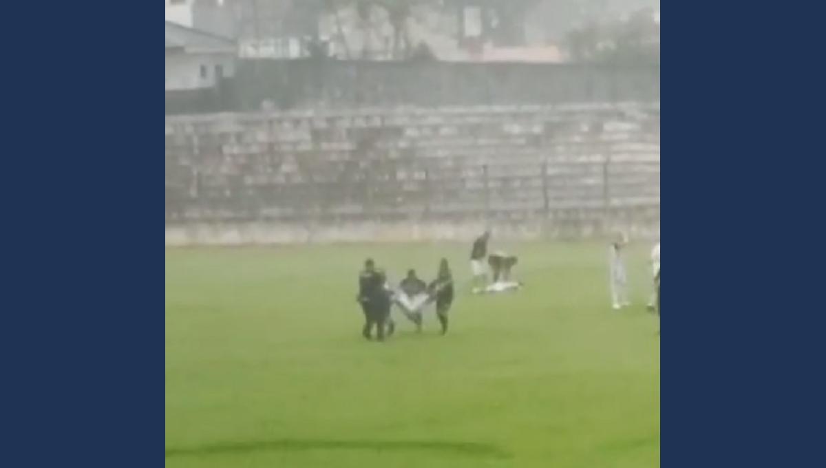 Atleta morre e três ficam feridos após raio atingir campo de futebol
