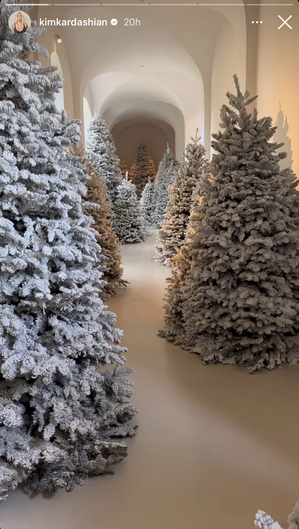 Kim Kardashian’s Tree Display Is Giving Us Flashbacks to Melania Trump’s White House Decor