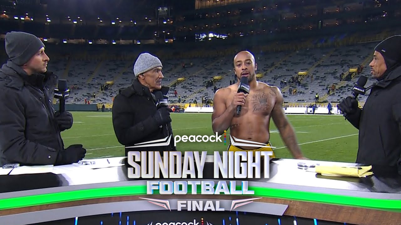 Packers running back AJ Dillon sure loves the cold and he showed it again when he was shirtless in his post-game interview