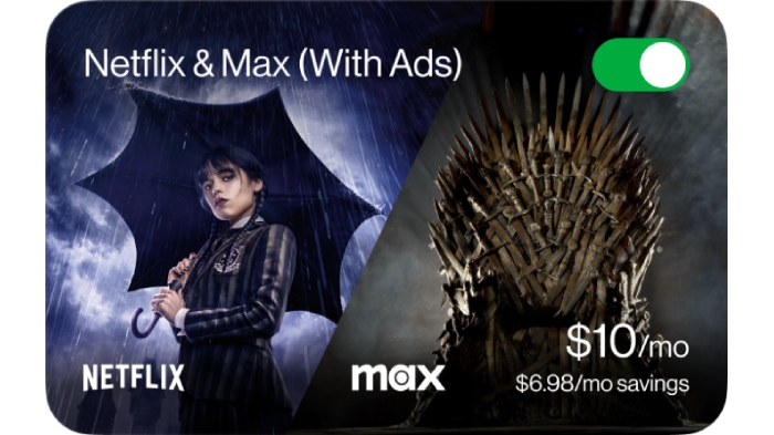 Verizon: Netflix, Max $10 pm streaming bundle