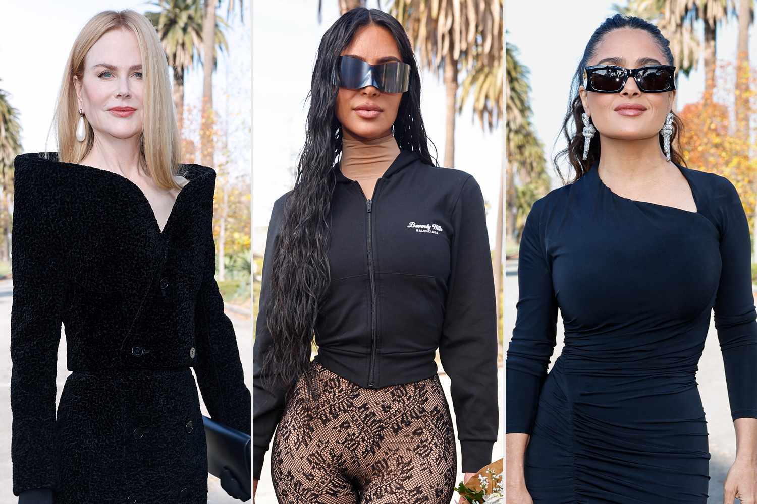 Kim Kardashian, Nicole Kidman, Salma Hayek and More Dazzle at Balenciaga Show in L.A.