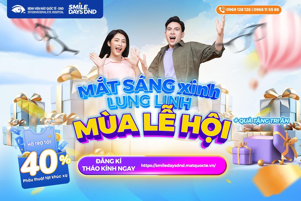 Smile Days DND 2024: Hỗ trợ tới 40% chi phí phẫu thuật tật khúc xạ