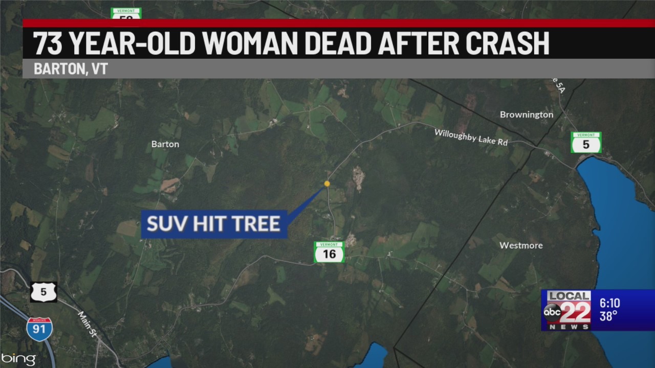 Fatal car crash in town of Barton