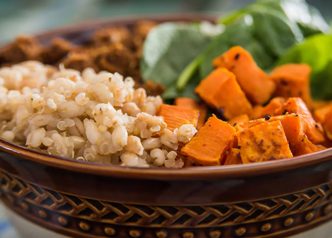 sweet potatoes brown rice