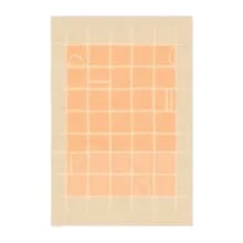 Product image of Pantone Peach Fuzz Neutral Grid Play Tufted Rug