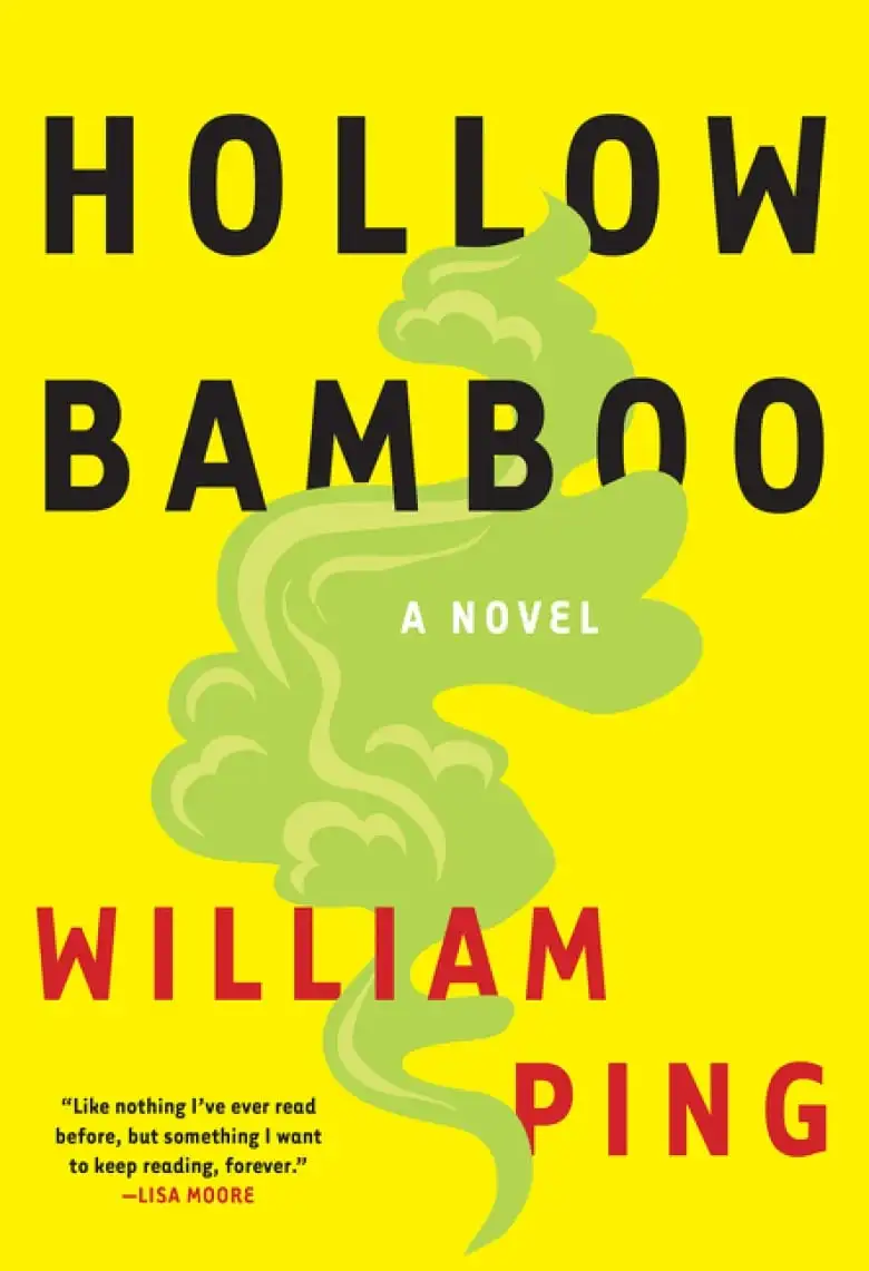 A yellow book cover with an illustrated green cloud.