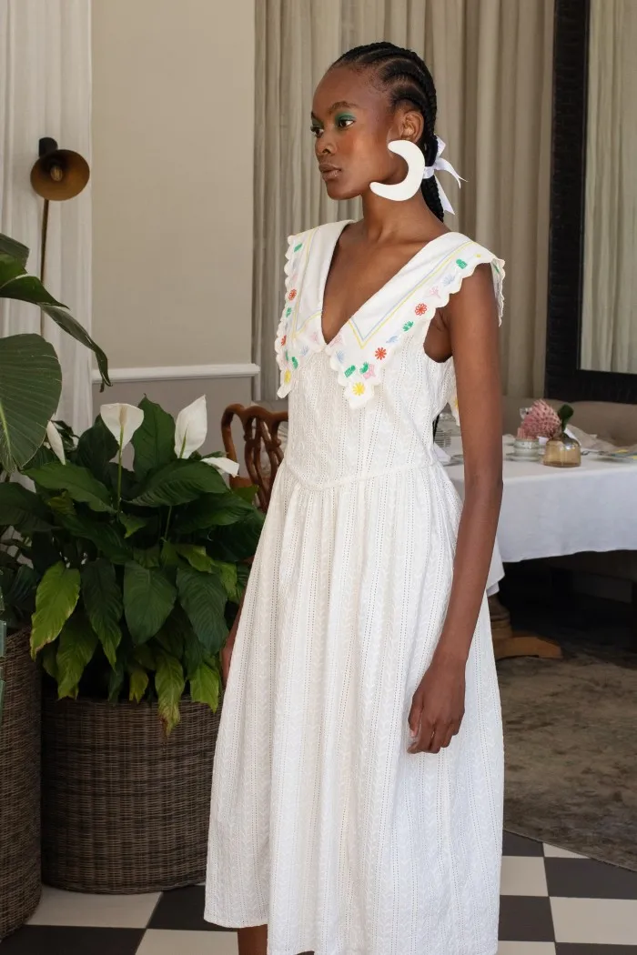 Coopoo’s Clay Crescent earrings in Sindiso Khumalo’s show in November 2023
