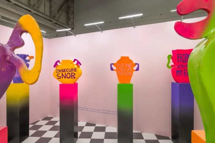 Coopoo’s “Unrealistic Expectations” booth at Cape Town Art Fair 2023