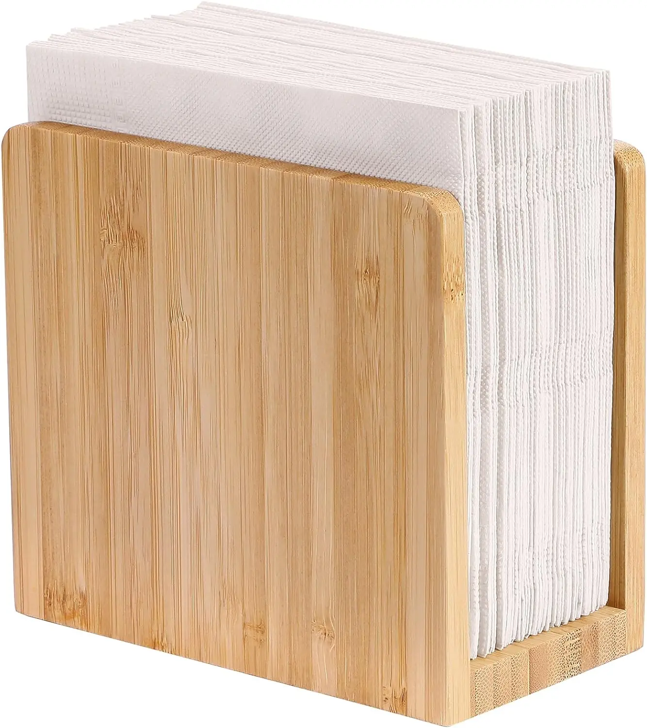 MaxGear Bamboo Napkin Holder for Tables