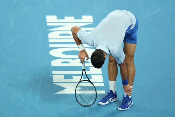 Novak Djokovic battles an illness during the fourth round.