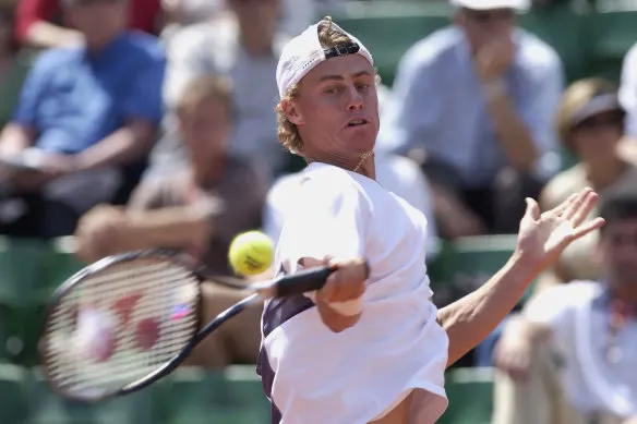 Young Lleyton Hewitt.