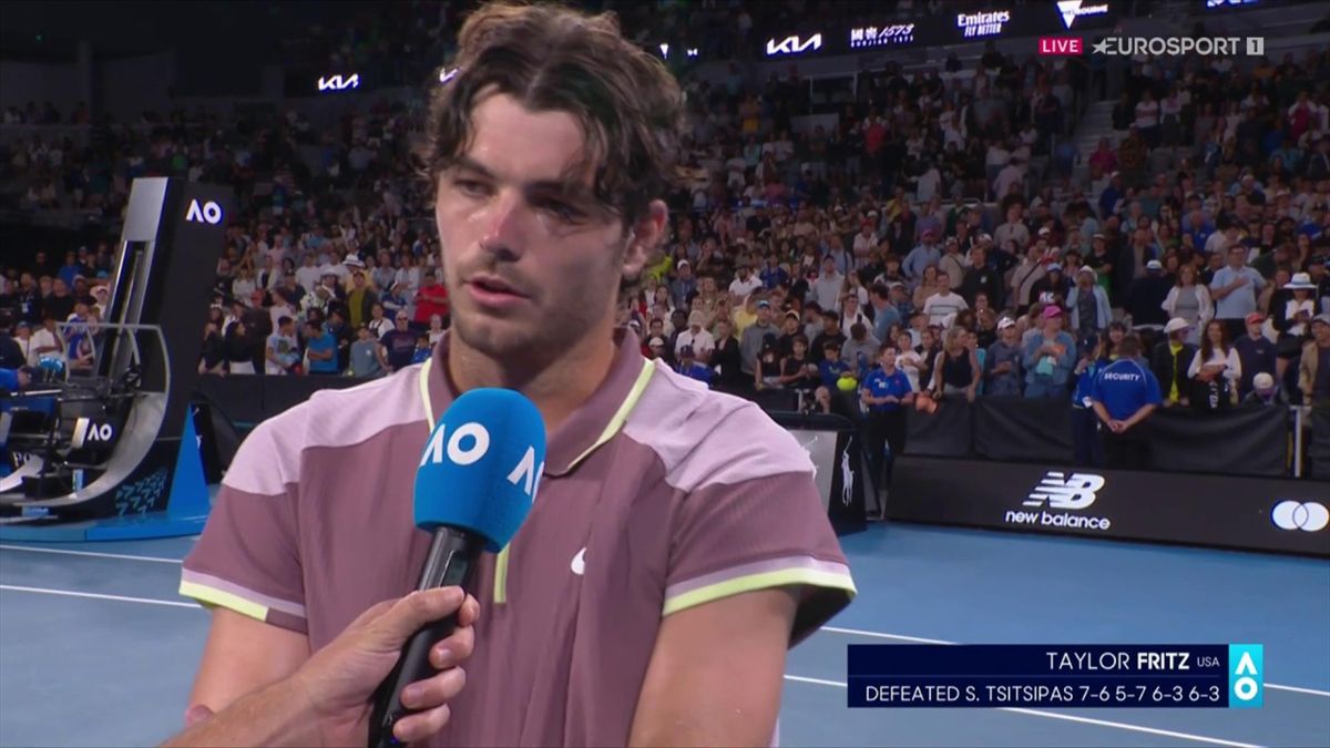 Taylor Fritz sinks 2023 finalist Stefanos Tsitsipas to set up Novak Djokovic quarter-final showdown at Australian Open