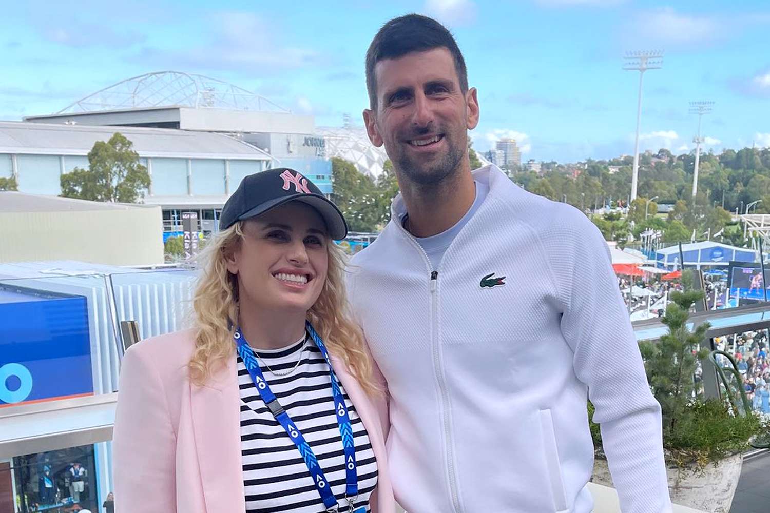 Rebel Wilson Poses with Tennis Star Novak Djokovic During Australian Open: ‘The Champion’