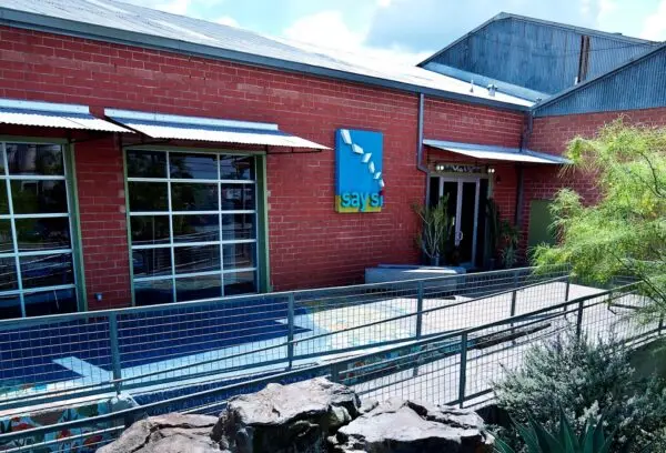 A photograph of the exterior of SAY Sí.