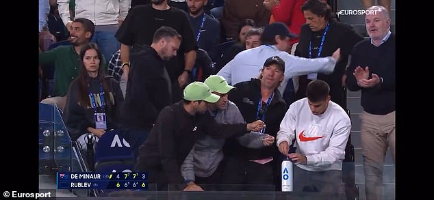 Tennis fans question what was put into Andrey Rublev’s drink bottle