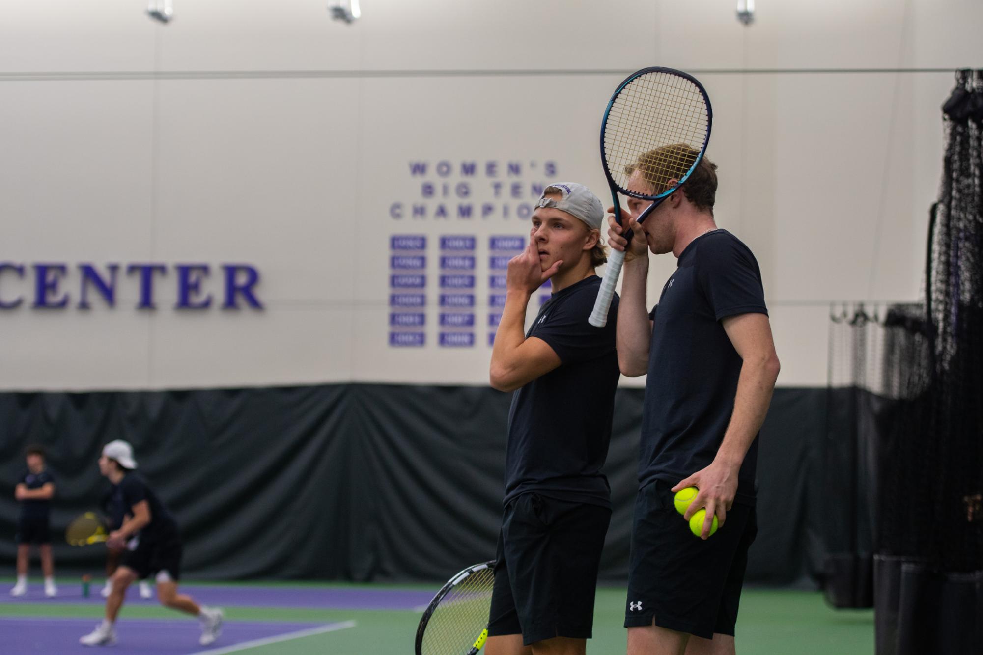 Captured: Men’s Tennis: Northwestern loses first home game to Louisville 4-3