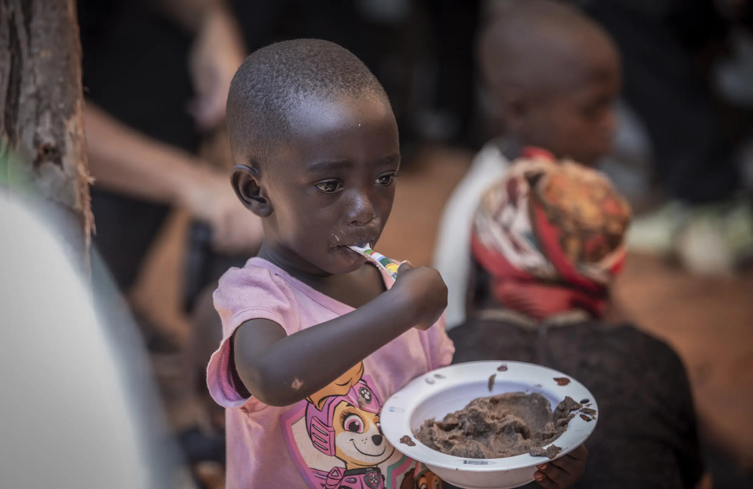 3 October, Karusi, Commune of Gitaramuka, in a Learning and Nutritional Rehabilitation Centre. Tasting after a cookery demonstration.