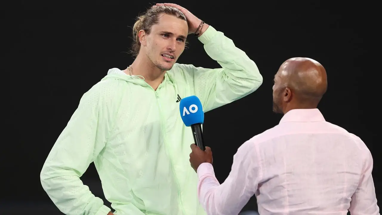 Zverev wasn’t impressed by security staff. (Photo by Julian Finney/Getty Images)