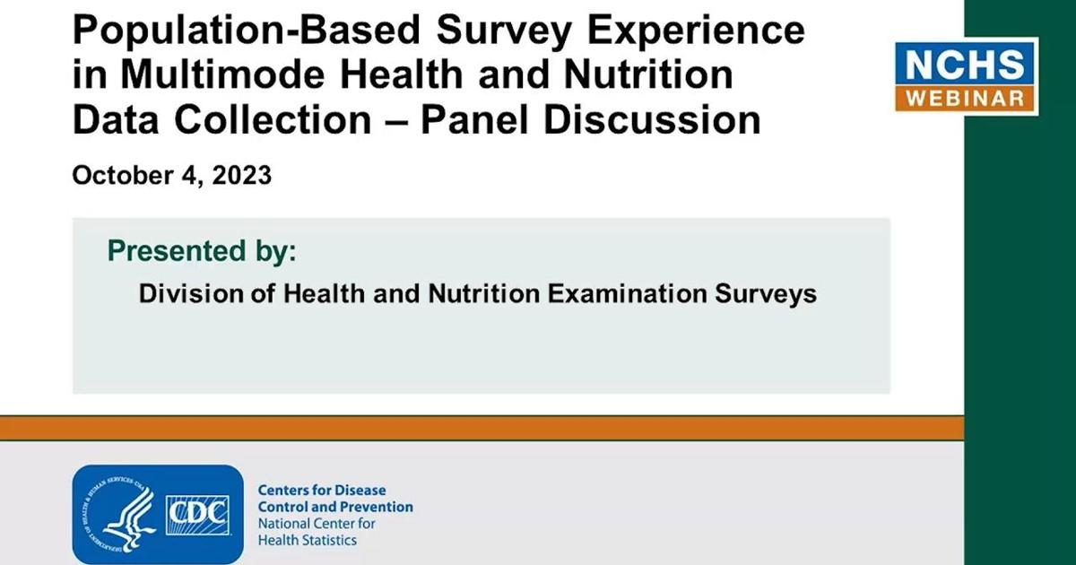 Population-Based Survey Experience in Multimode Health and Nutrition Data Collection