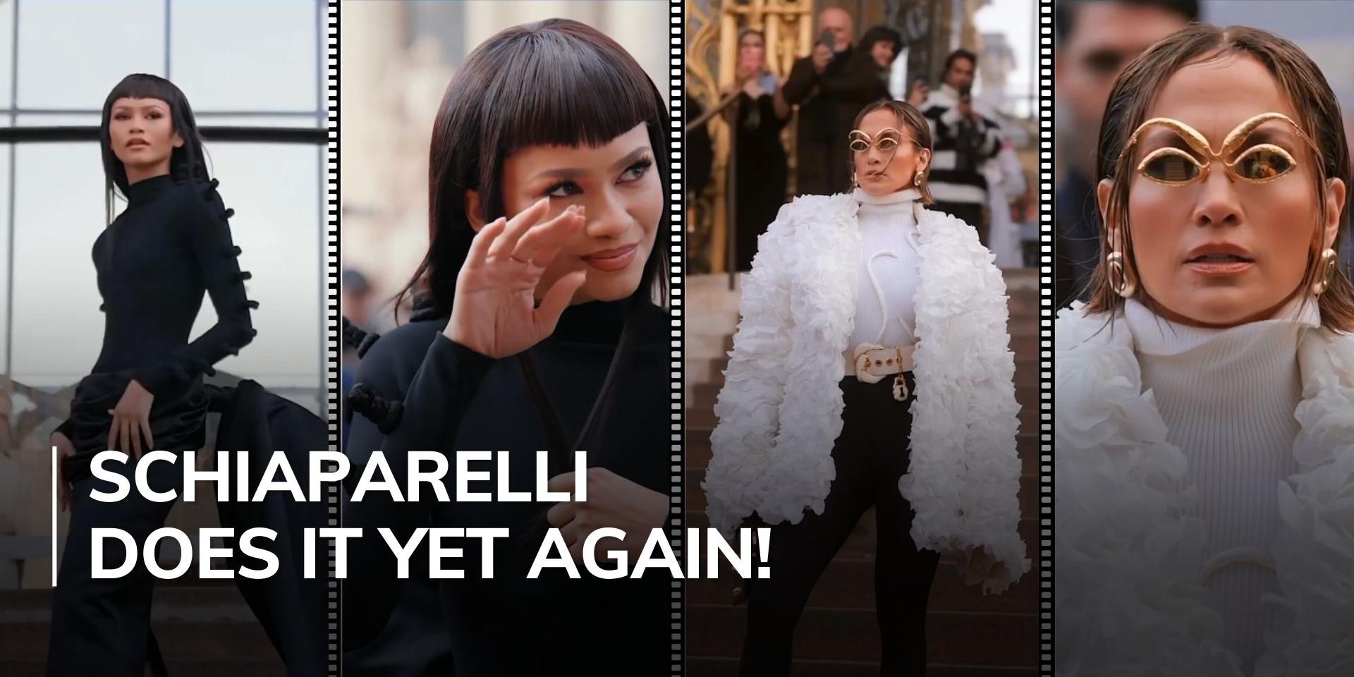 Schiaparelli stuns at Paris Fashion Week: Zendaya and Jennifer Lopez steal the spotlight