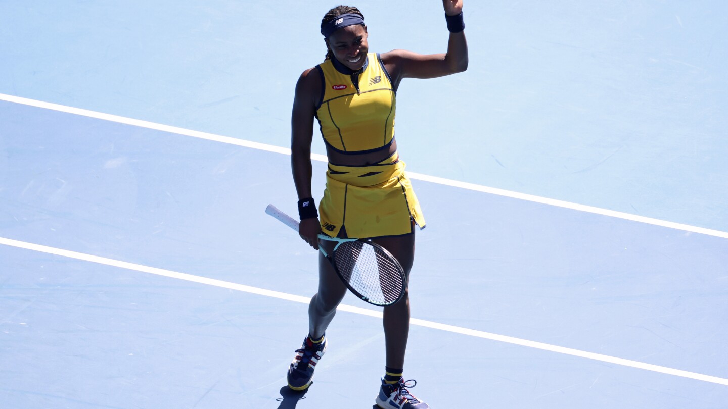 US Open champion Coco Gauff is into the Australian Open semifinals after beating Kostyuk