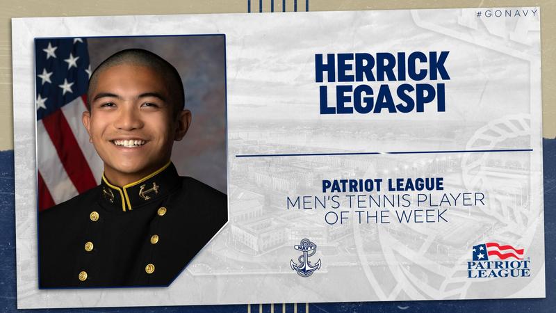 Navy’s Legaspi Receives League’s Weekly Tennis Award