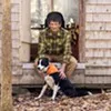 Ken Cadow and his 2-year-old dog, Quinnie