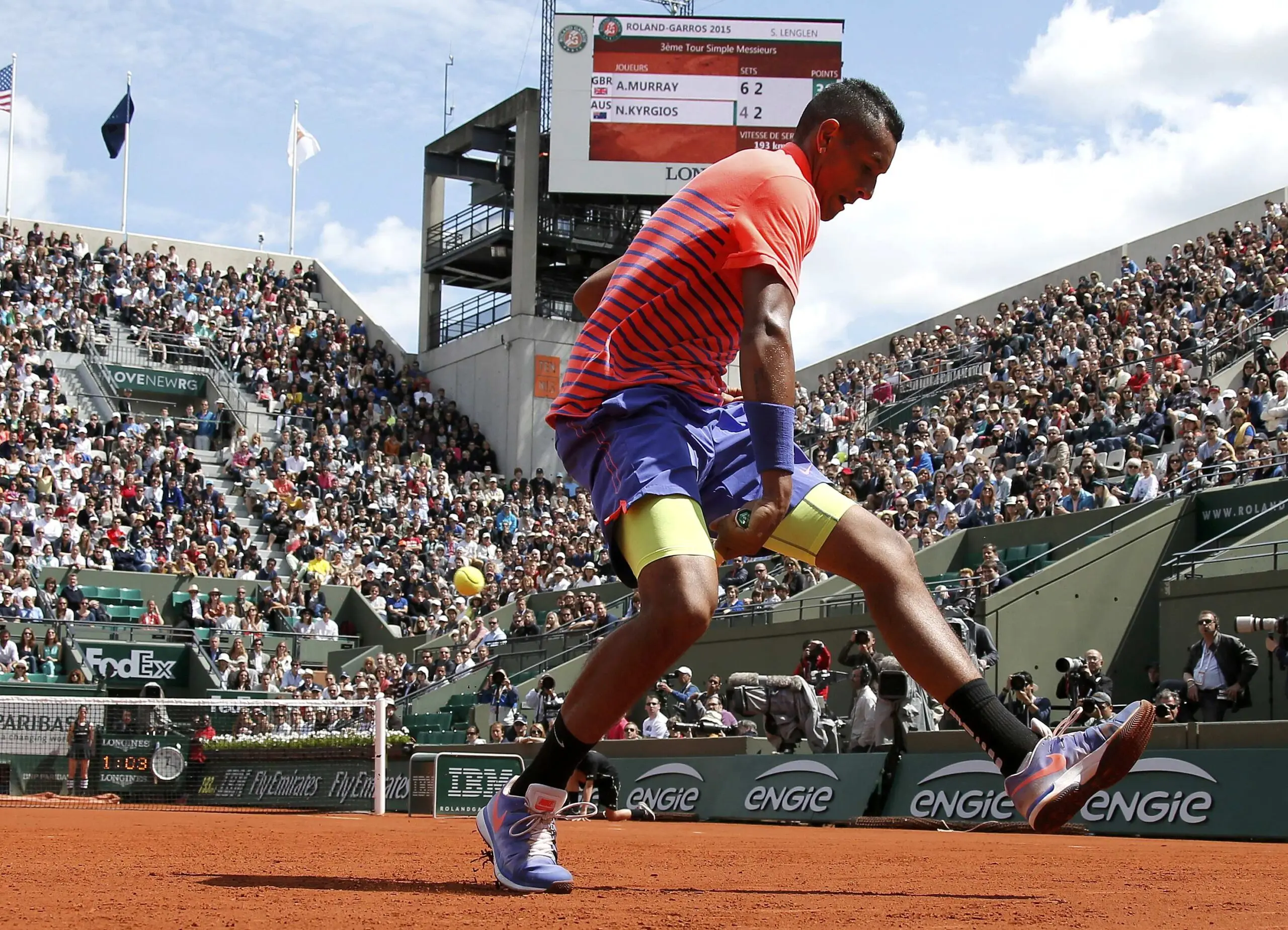 Kyrgios has not played at Roland Garros for eight years