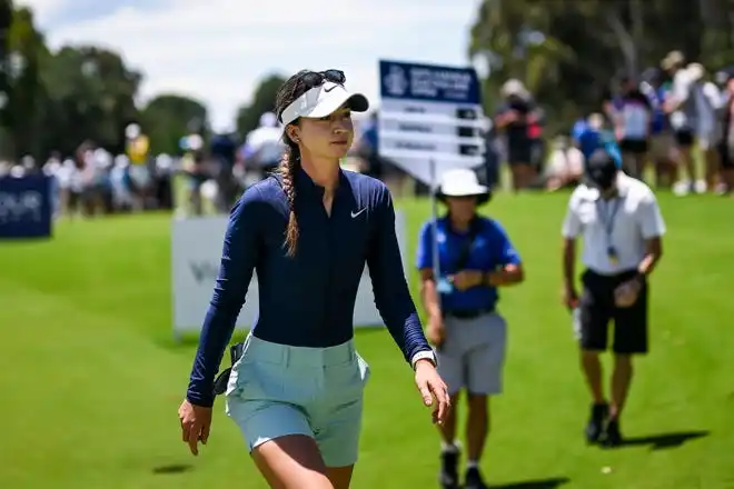 SYDNEY, AUSTRALIA - DECEMBER 01: Gabriela Ruffels in action during round 2 of The Australian Open Golf at The Australian Golf Club on December 01, 2023 in Sydney, Australia. (Photo by Steven Markham/Speed Media/Icon Sportswire via Getty Images)