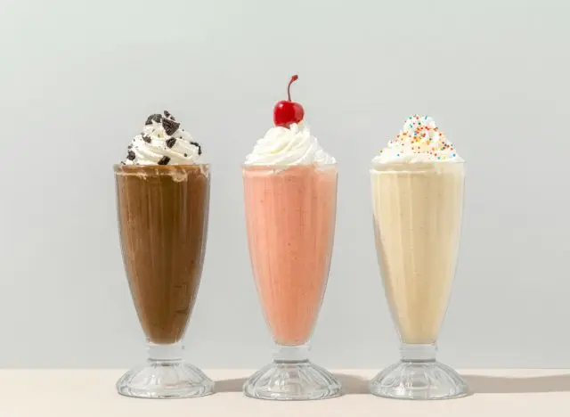 three milkshakes