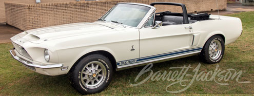 Barrett-Jackson to auction 1968 Shelby GT350 convertible to benefit Northeast Texas Community College Automotive Technology Program for Carroll Shelby Foundation