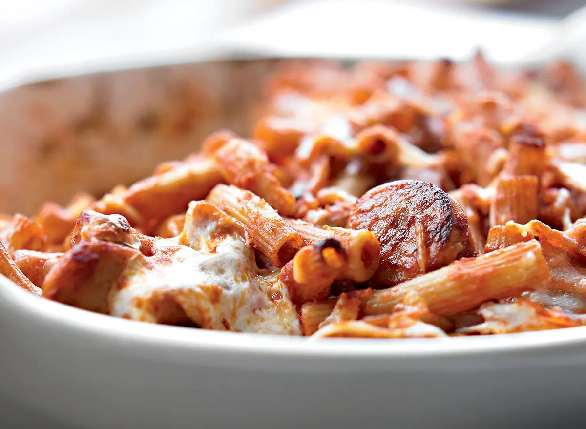 Healthy baked ziti