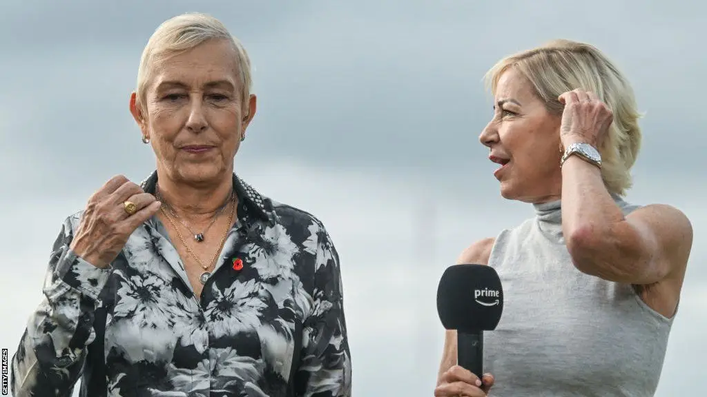 Martina Navratilova (left) and Chris Evert