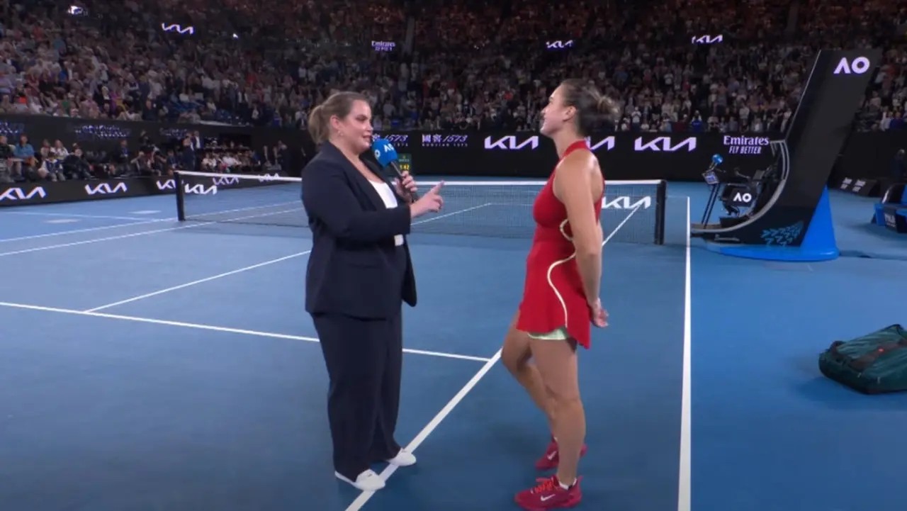 Jelena Dokic is a national treasure. Photo: YouTube, Australian Open TV.