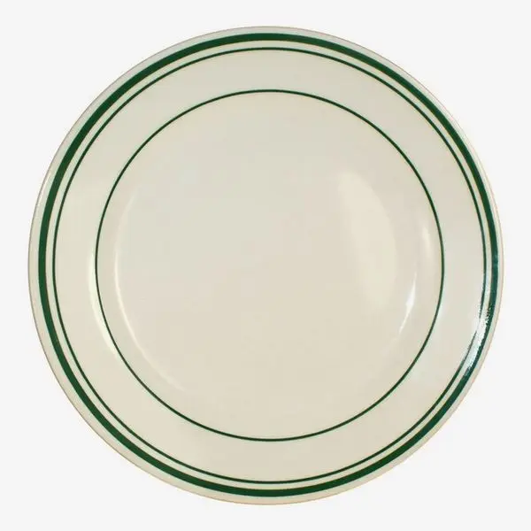 International Tableware Verona Stoneware Plate with Green Bands