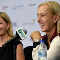 Retired women’s tennis legends Chris Evert, left, and Martina Navratilova, right, criticized WTA Tour consideration of staging the WTA Finals in Saudi Arabia due to human rights issues, notably for women