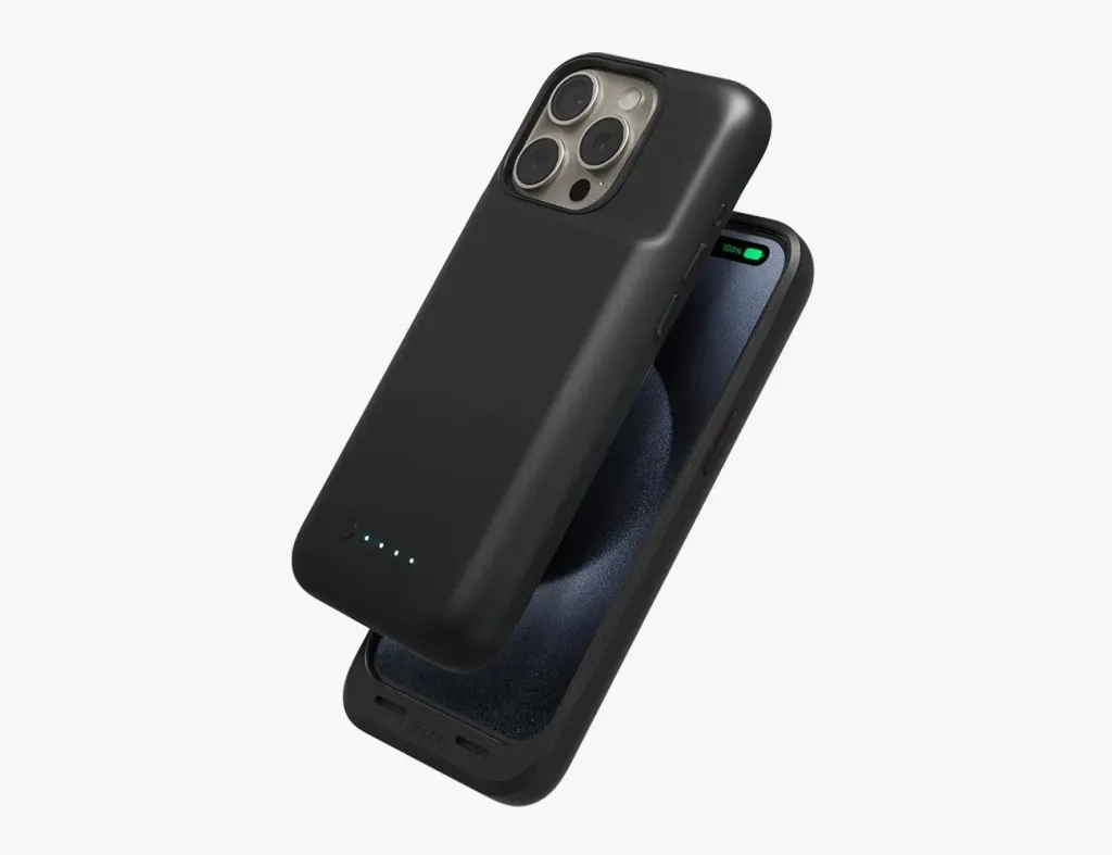 a black case on an iphone