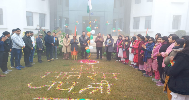 द ग्लोबल स्कूल एवम ग्लोबल इंस्टिट्यूट ऑफ़ इन्फॉर्मेशन टेक्नोलॉजी में गणतंत्र दिवस समारोह