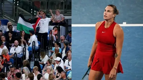 Aryna Sabalenka vs Qinwen Zheng Australian Open final disrupted by protestors