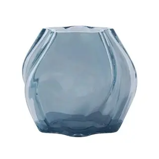 Small round glass vase