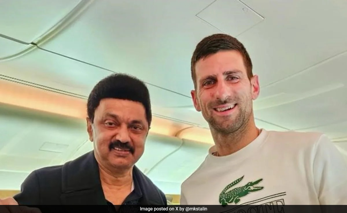 “Surprise In The Skies”: When MK Stalin Met Novak Djokovic