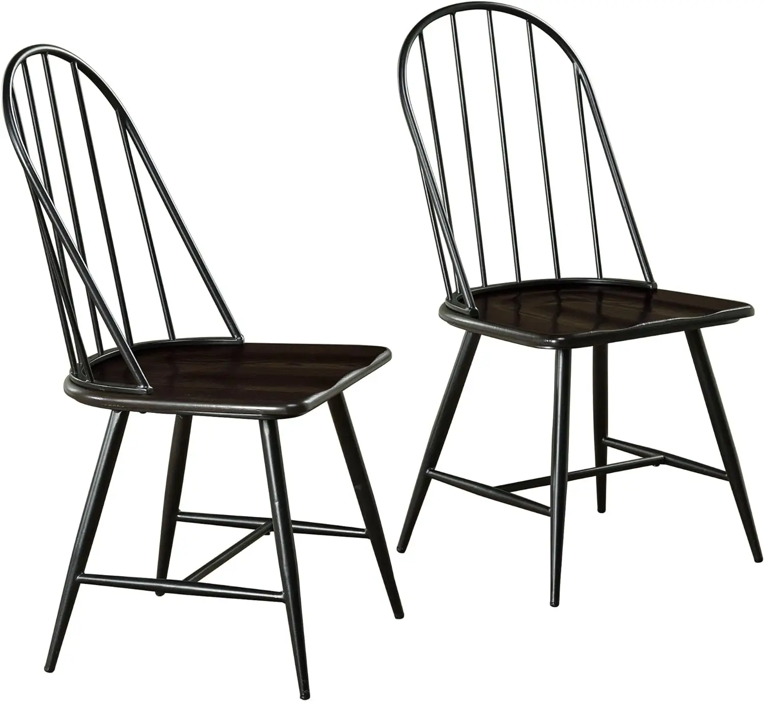 Dining Windsor Chairs Set of 2 Black